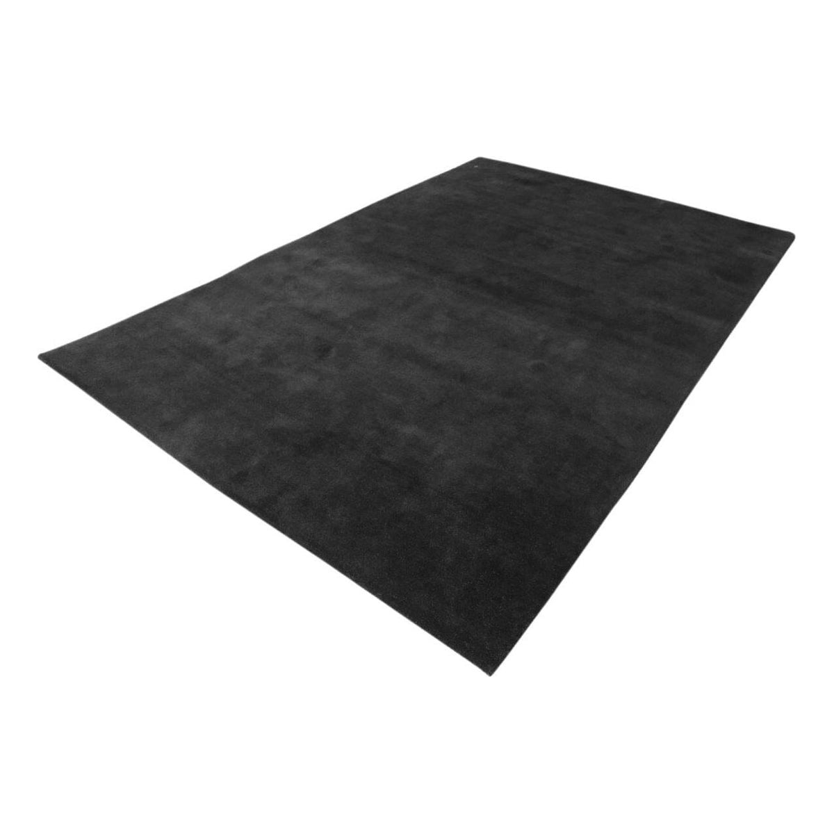 Simplicity Solid Wool Handknotted - 9 Colors handknotted tibetan 60 knot Organic Weave Shop 3&#39; x 10 Black 