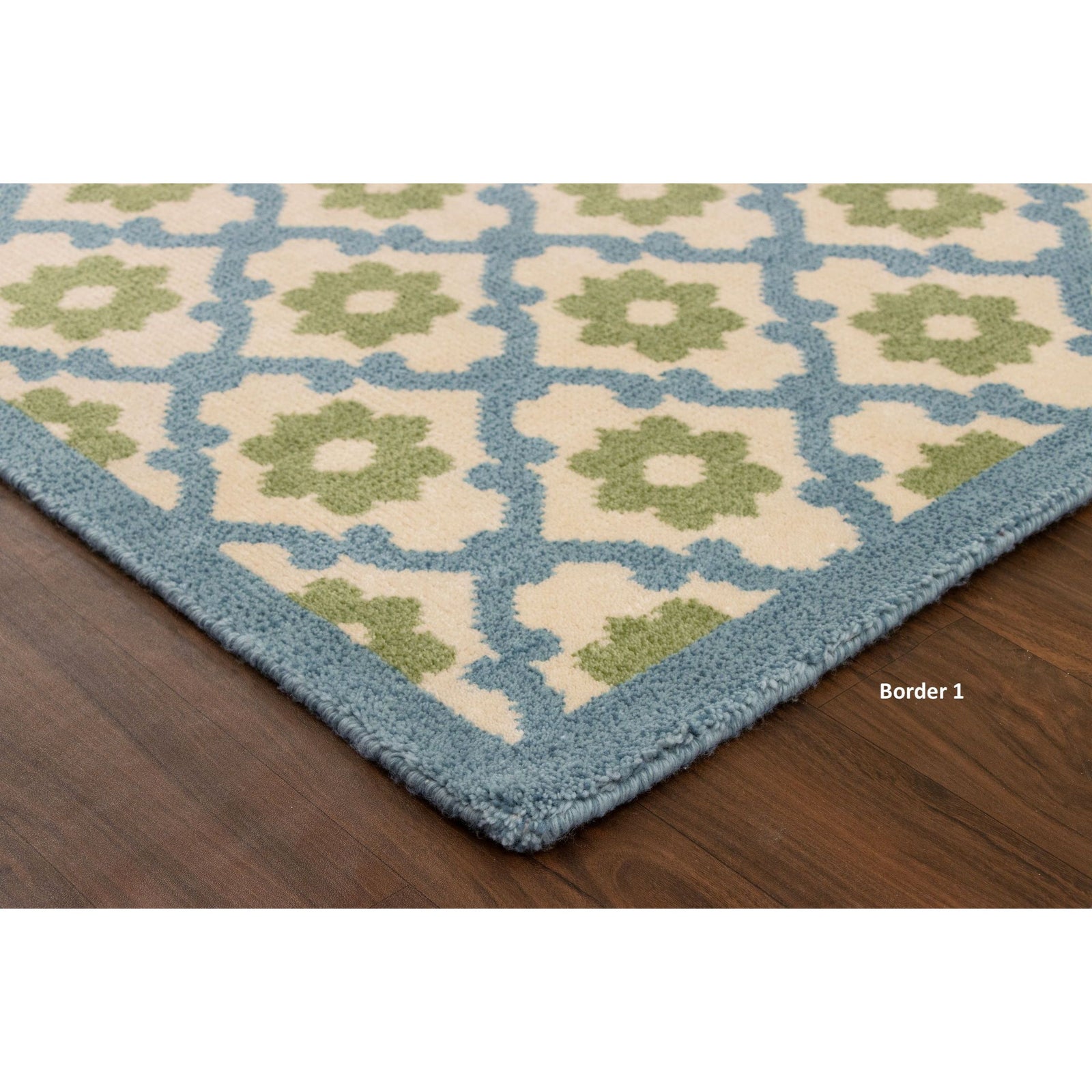 Kirsten Bedroom Handknotted in Wool handknotted tibetan 60 knot Organic Weave Shop 3x10 Runner Border 1 