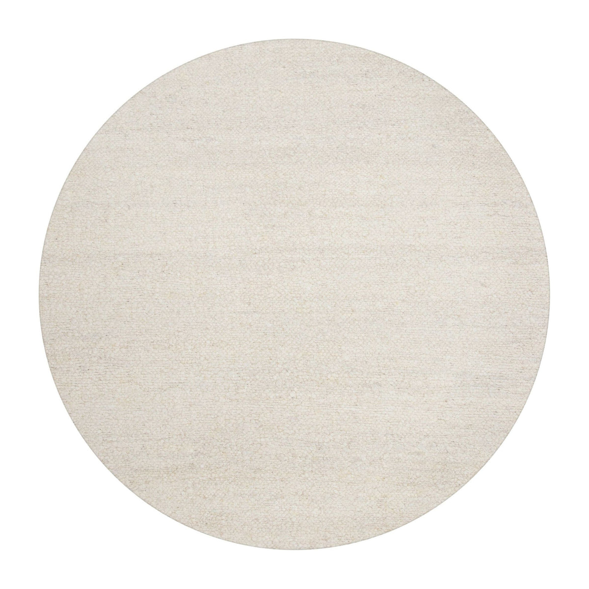 Boucle Ivory Wool wool flatweave Organic Weave Shop 6&#39; Circle Ivory 