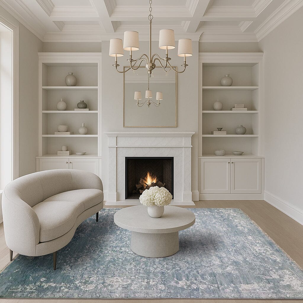 Boulder Grey - Handknotted Persian Knot handknotted tibetan 60 knot Organic Weave Shop 6x9 