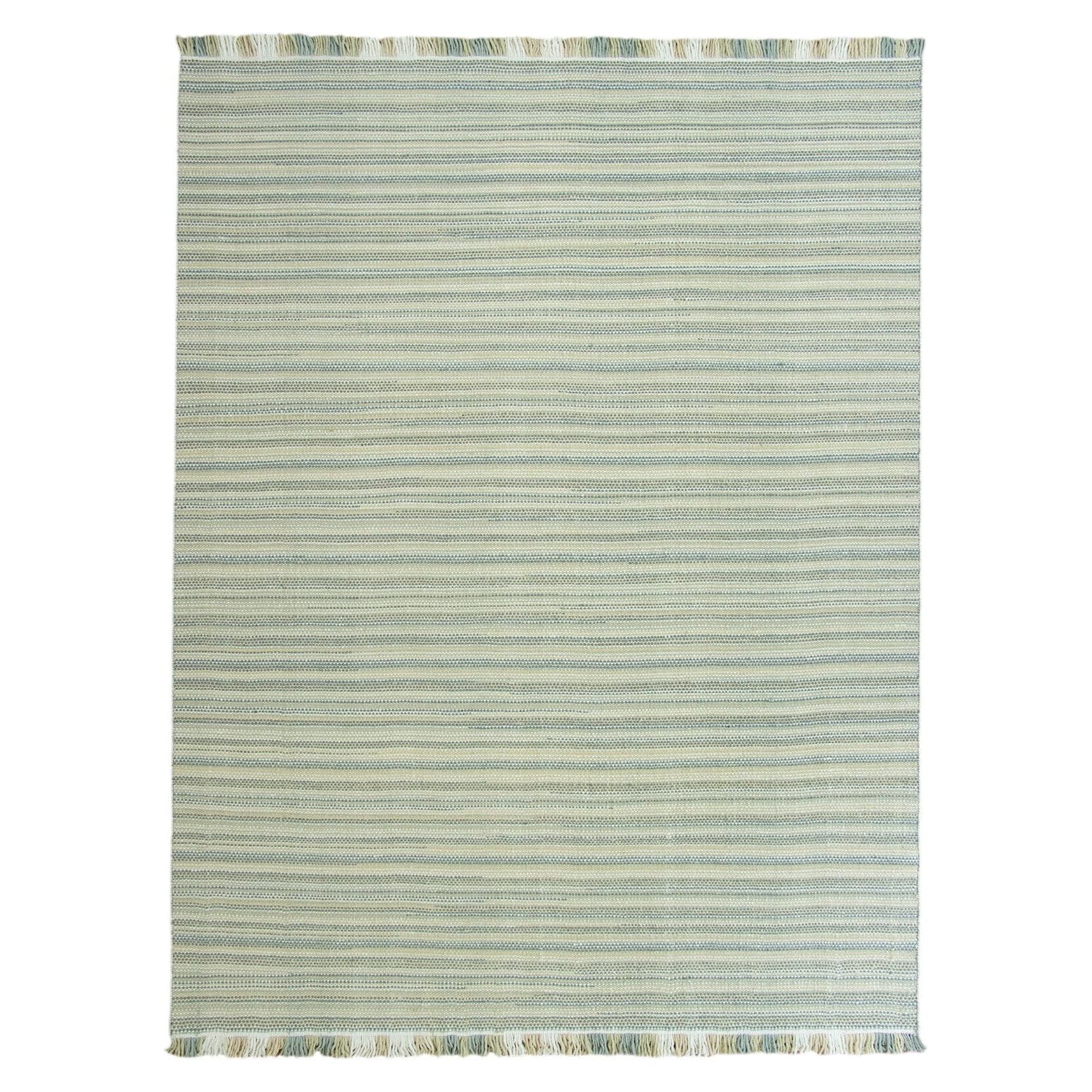 Neutral Wool Flatweave Rug- Macro in Pale Gray - Revival™