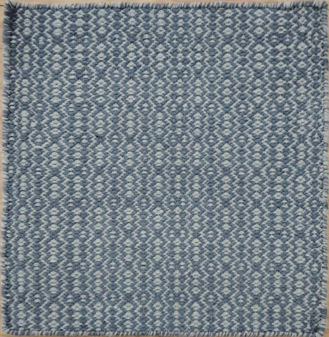Marbella Wool SAMPLE wool flatweave Organic Weave Shop 2&#39;x2&#39; Sample Blue 