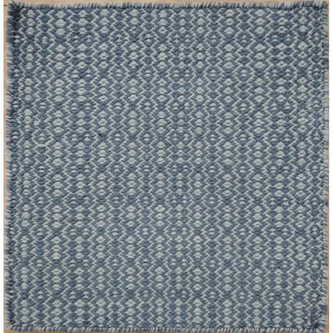 Marbella Wool SAMPLE wool flatweave Organic Weave Shop 2'x2' Sample Blue 