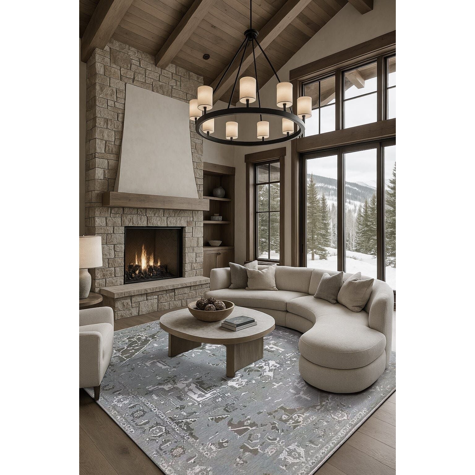 Denver Grey - Handknotted Persian Knot handknotted tibetan 60 knot Organic Weave Shop 6x9 