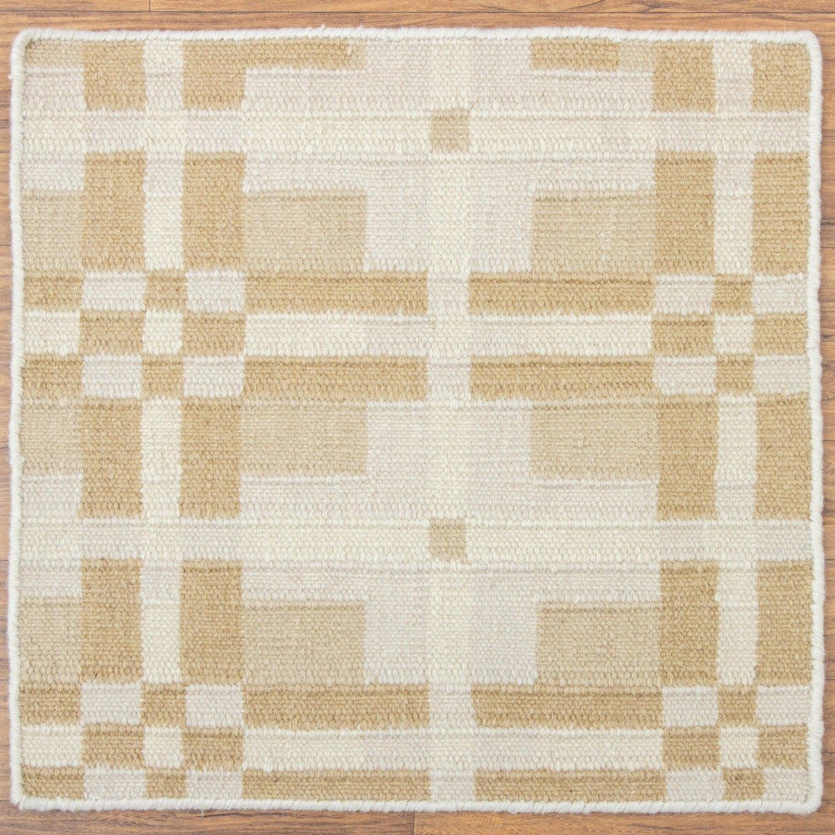 Graham Neutral Wool Flatweave SAMPLE wool flatweave Organic Weave Shop 12"x12" Neutral 