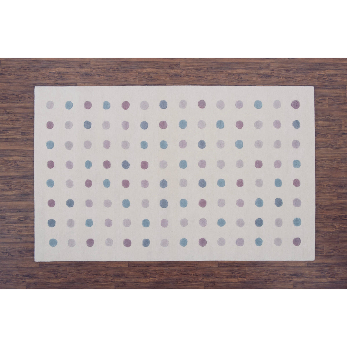 Polka Dot Pink Wool handtufted wool Organic Weave Shop 