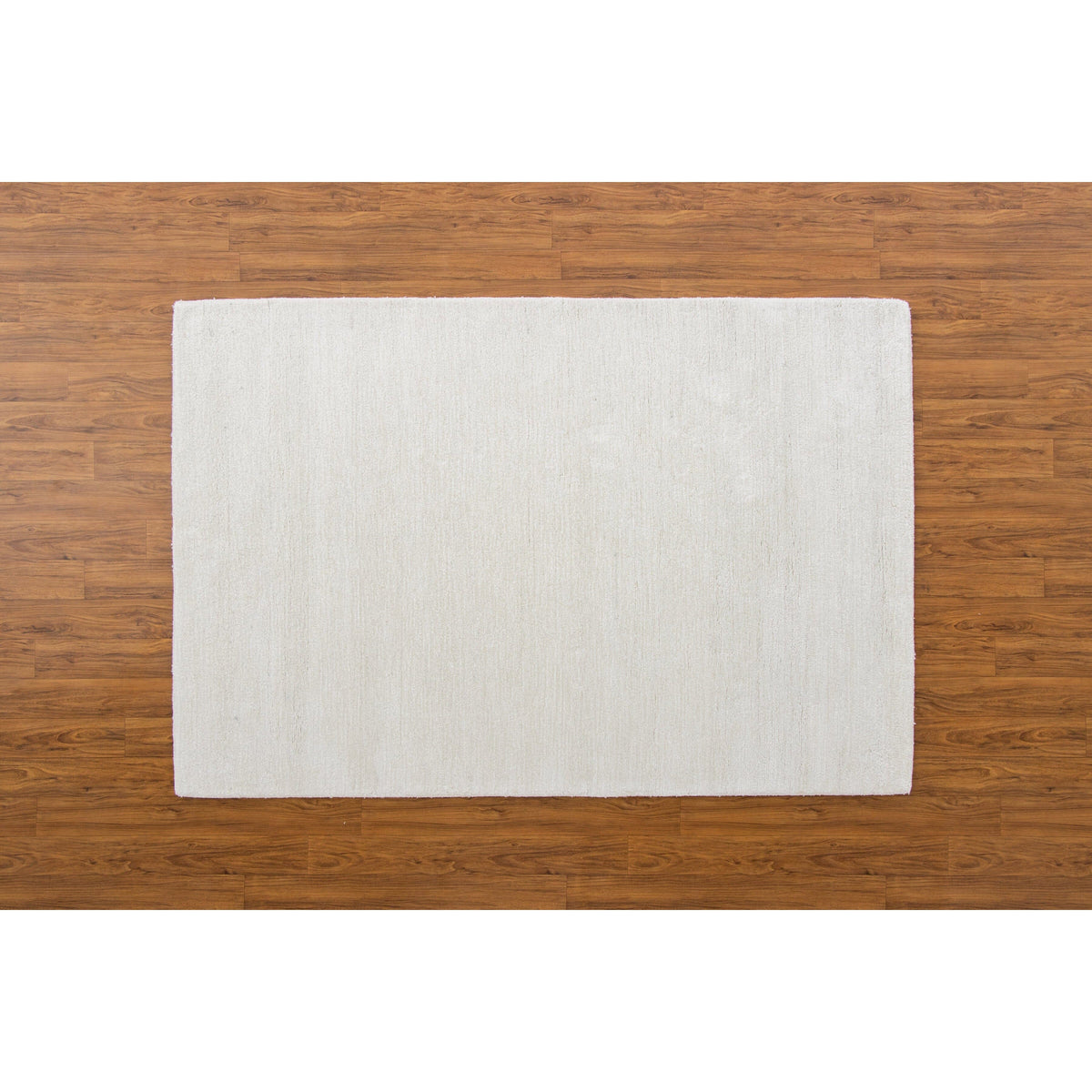 Signature Solid Strie Cotton Cream 3x5 handtufted cotton Organic Weave Shop 