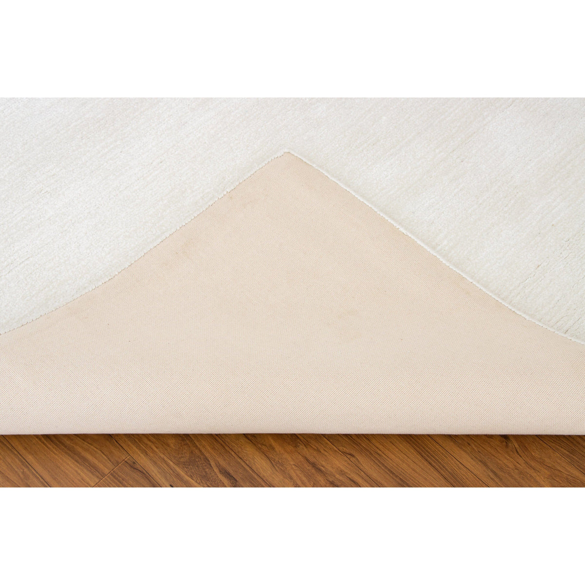 Signature Solid Strie Cotton Cream 3x5 handtufted cotton Organic Weave Shop 