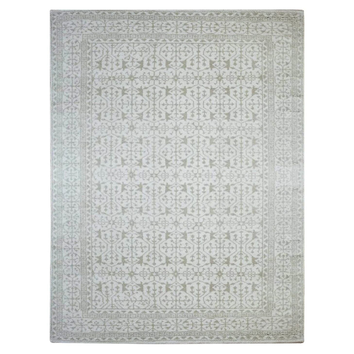 Middleton Taupe Handknotted SAMPLE handknotted tibetan 60 knot Organic Weave Shop 12&quot;x12&quot; 