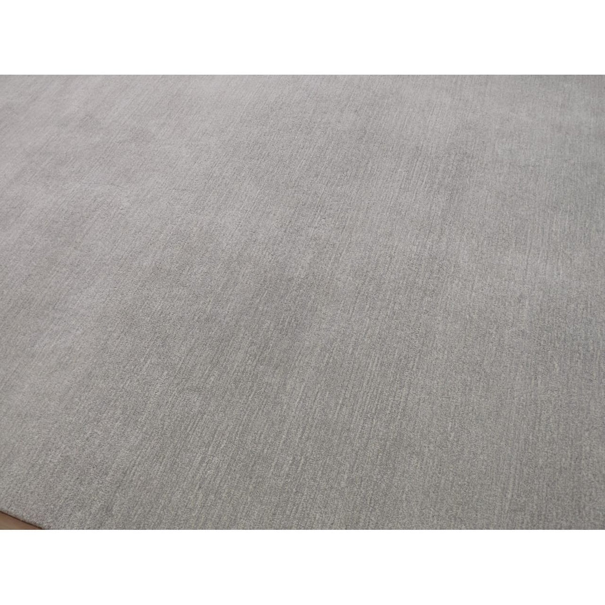 Signature Solid Strie Wool Grey handtufted wool Organic Weave Shop 