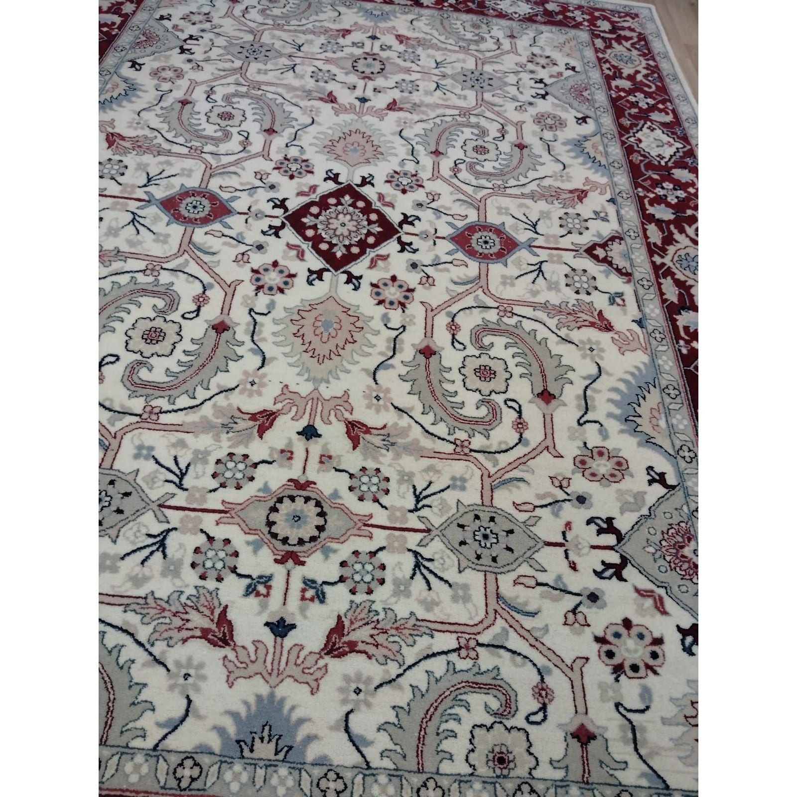 Annecy Handknotted Persian Knot handknotted tibetan 60 knot Organic Weave Shop 