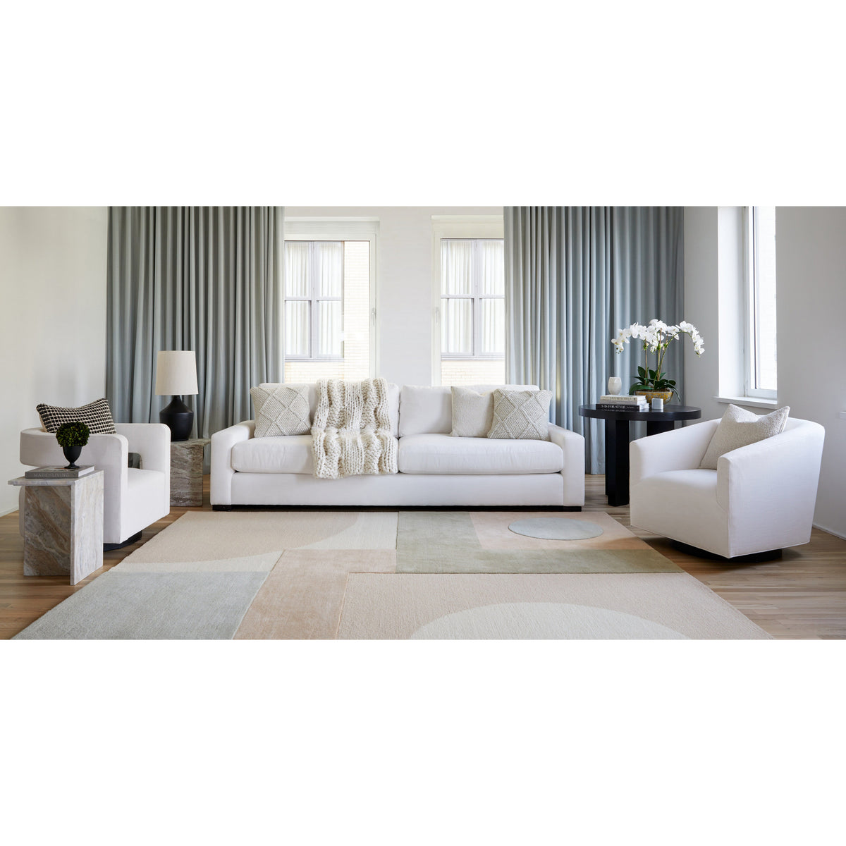 Nassau Pink Tibetan Handknotted handknotted tibetan 60 knot Organic Weave Shop 