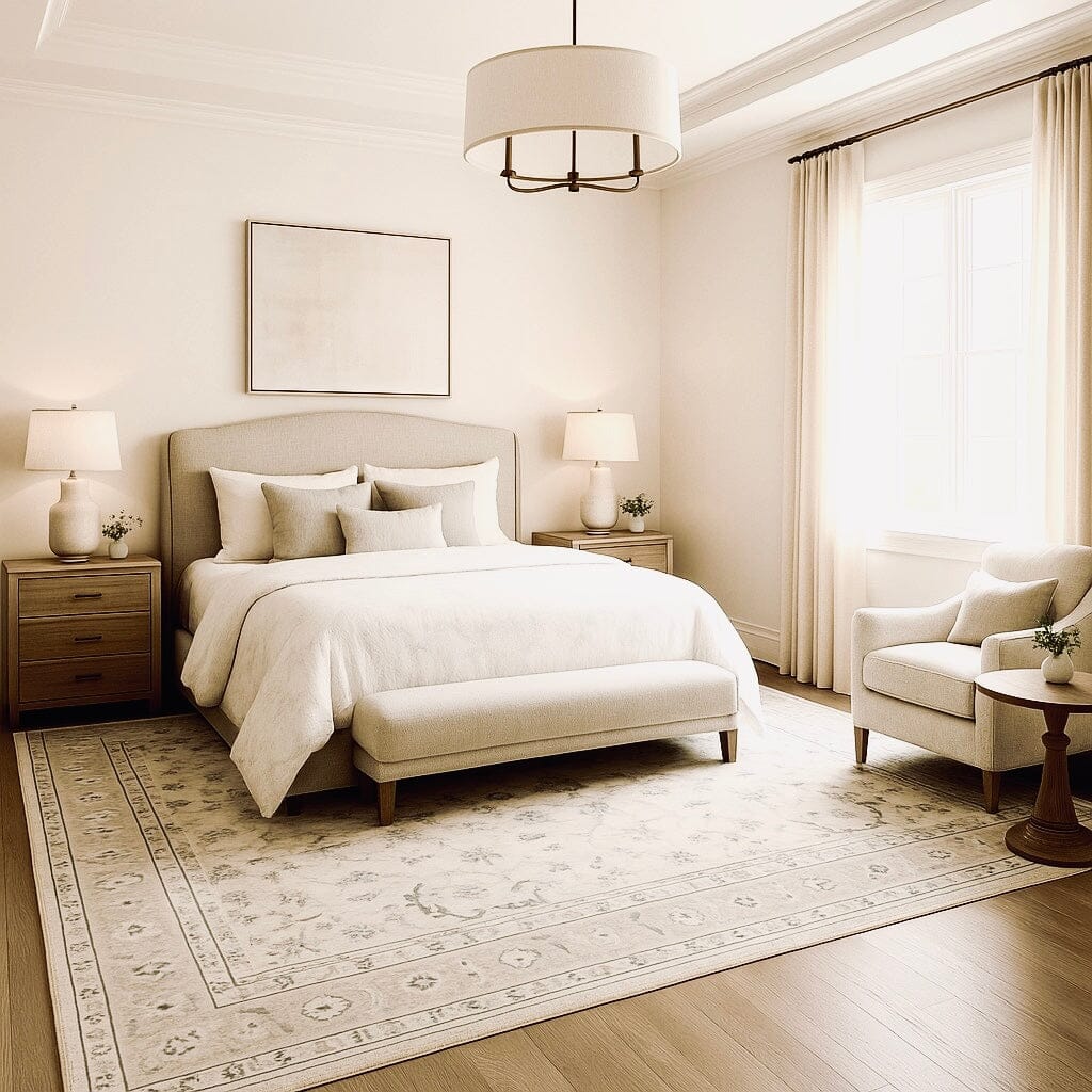 Lucerne Neutral Handknotted handknotted tibetan 60 knot Organic Weave Shop 