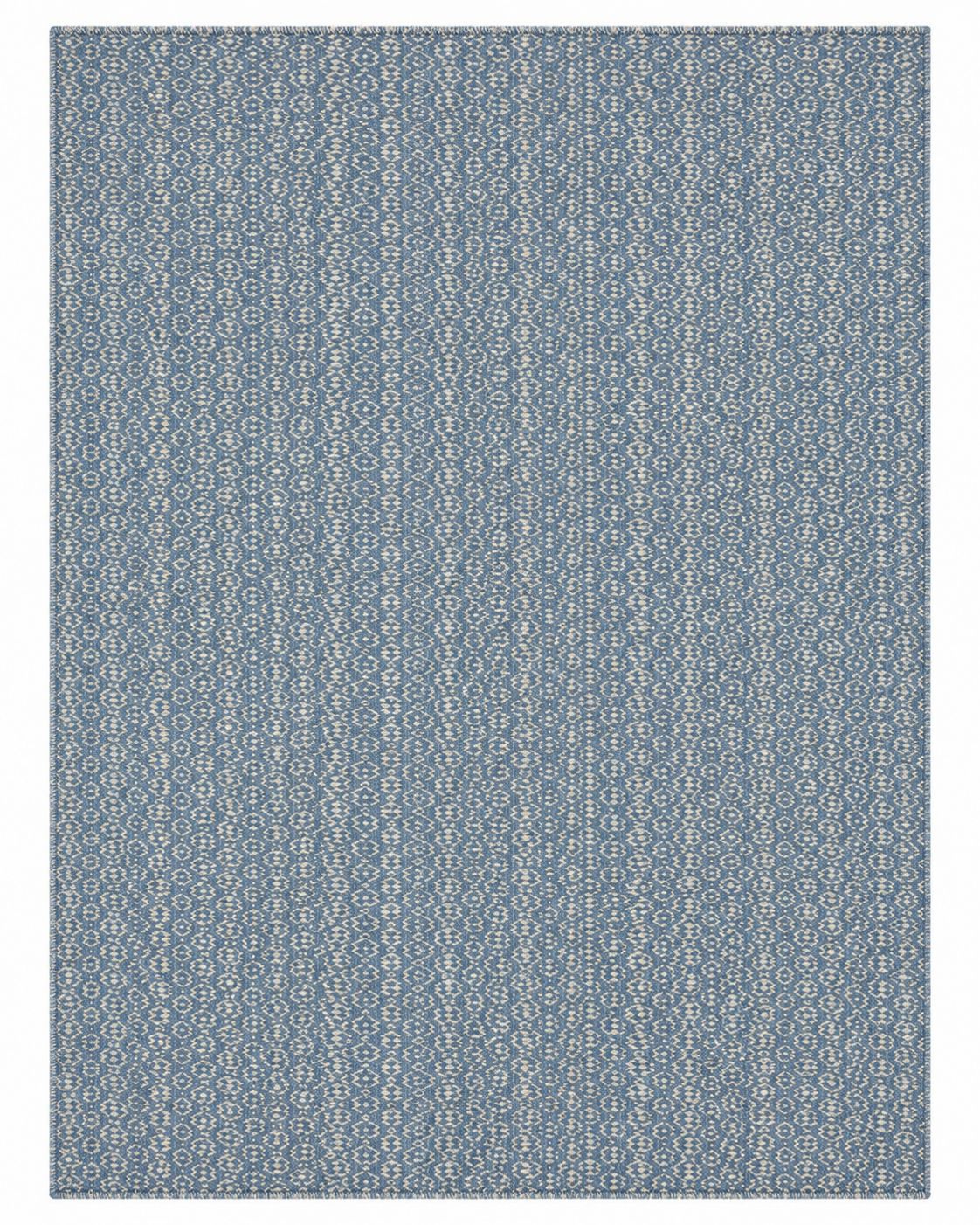 Marbella Blue Wool Flatweave wool flatweave Organic Weave Shop 