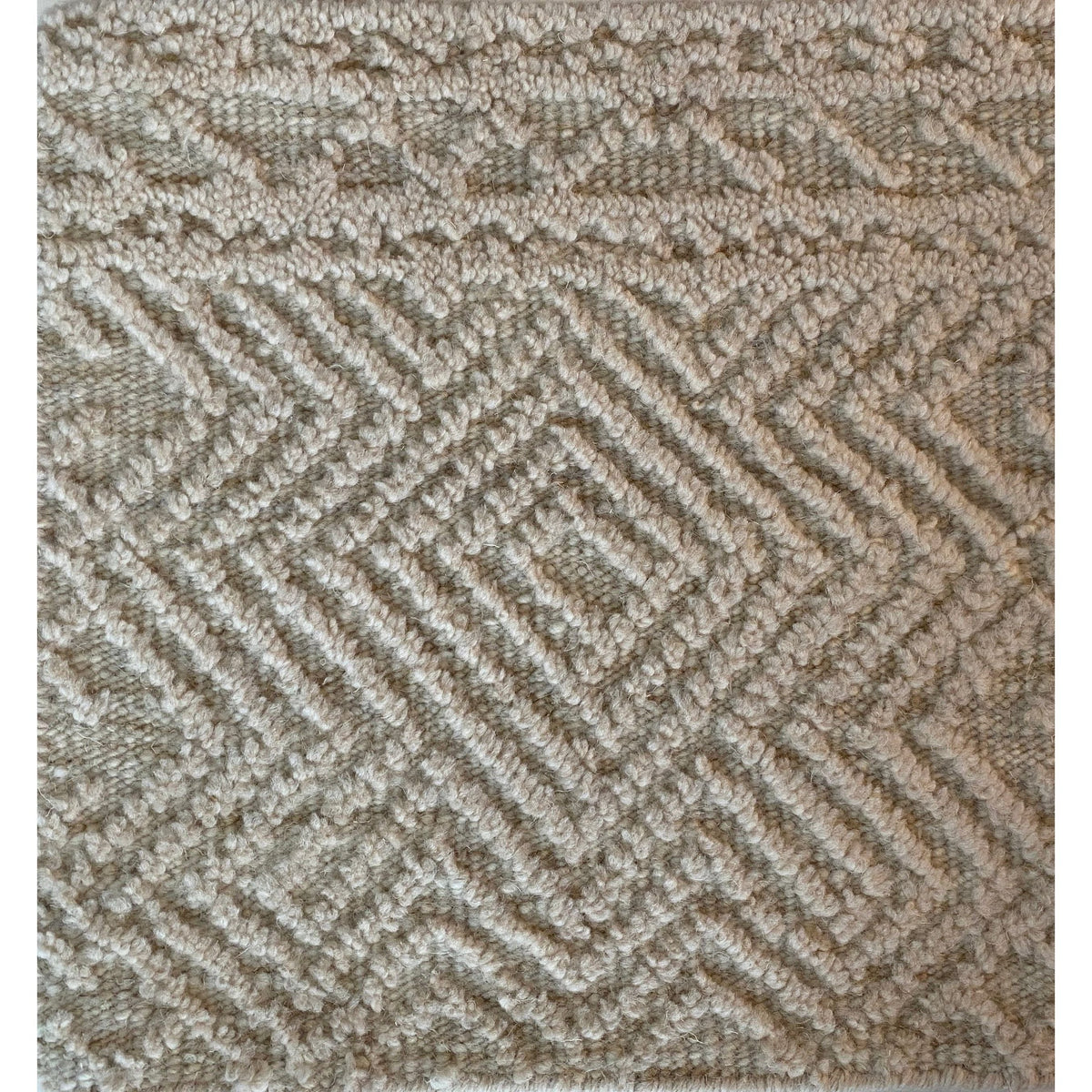 Noah Neutral Handknotted SAMPLE Rugs Organic Weave Shop 12&quot;x12&quot; 