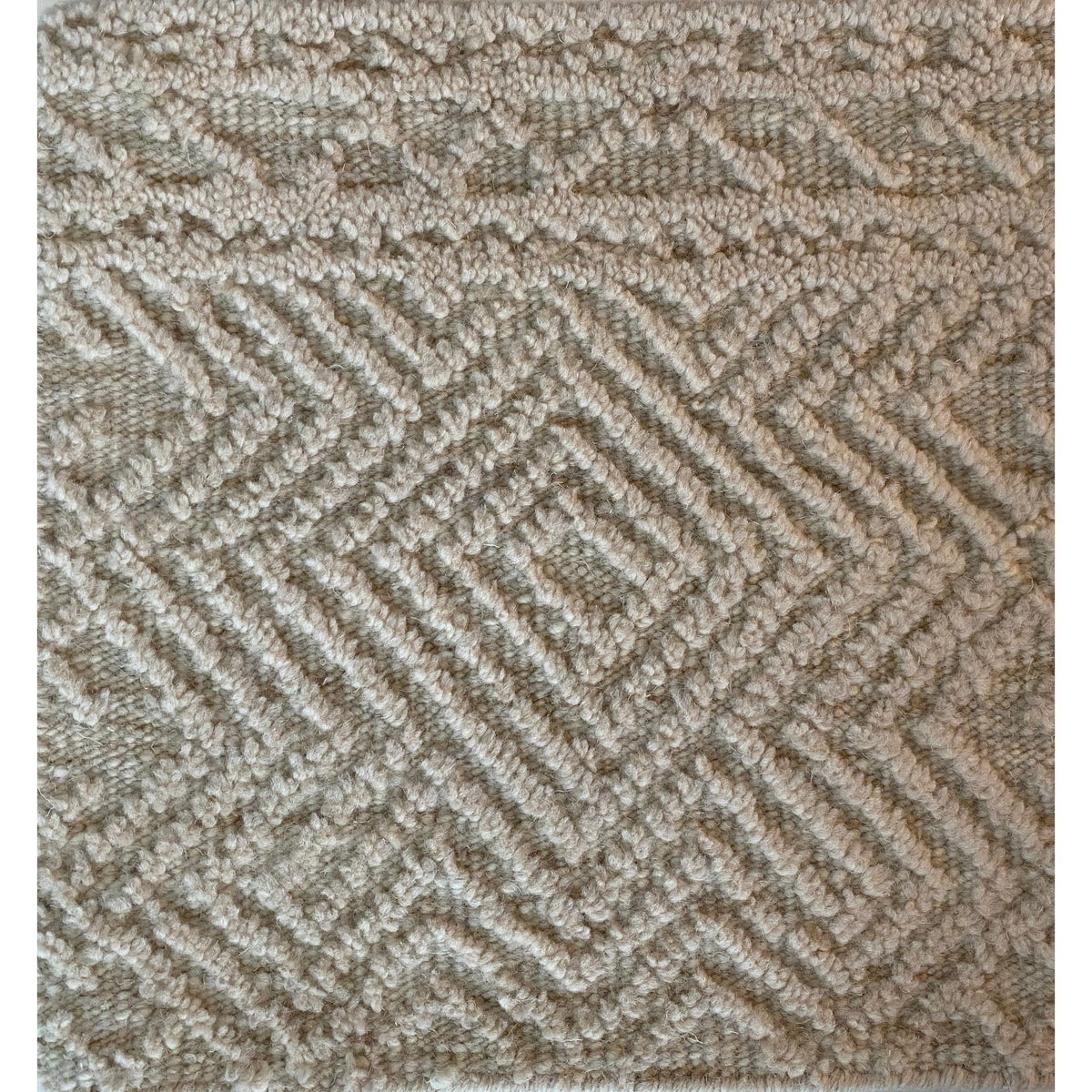 Noah Neutral Handknotted SAMPLE Rugs Organic Weave Shop 12&quot;x12&quot; 