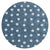 Polka Dot Cotton Blue children's Organic Weave Shop 6' Round/Circle 