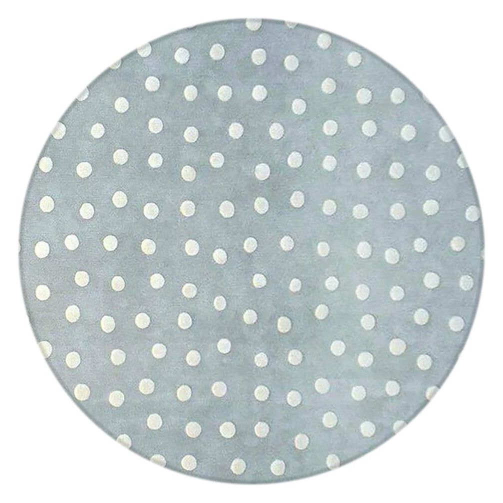 Polka Dot Cotton Grey children's Organic Weave Shop 6' Round/Circle 