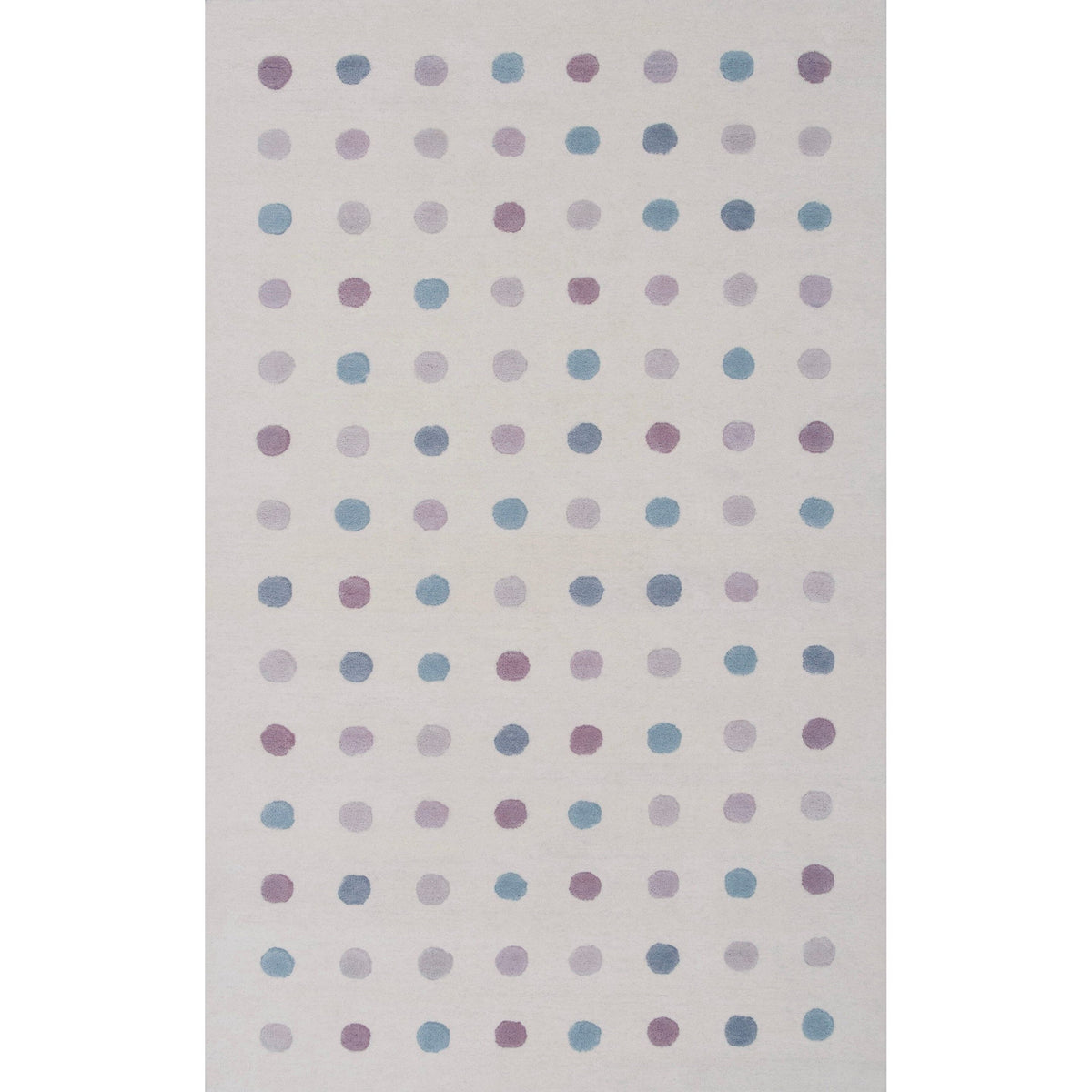 Polka Dot Pink Wool handtufted wool Organic Weave Shop 
