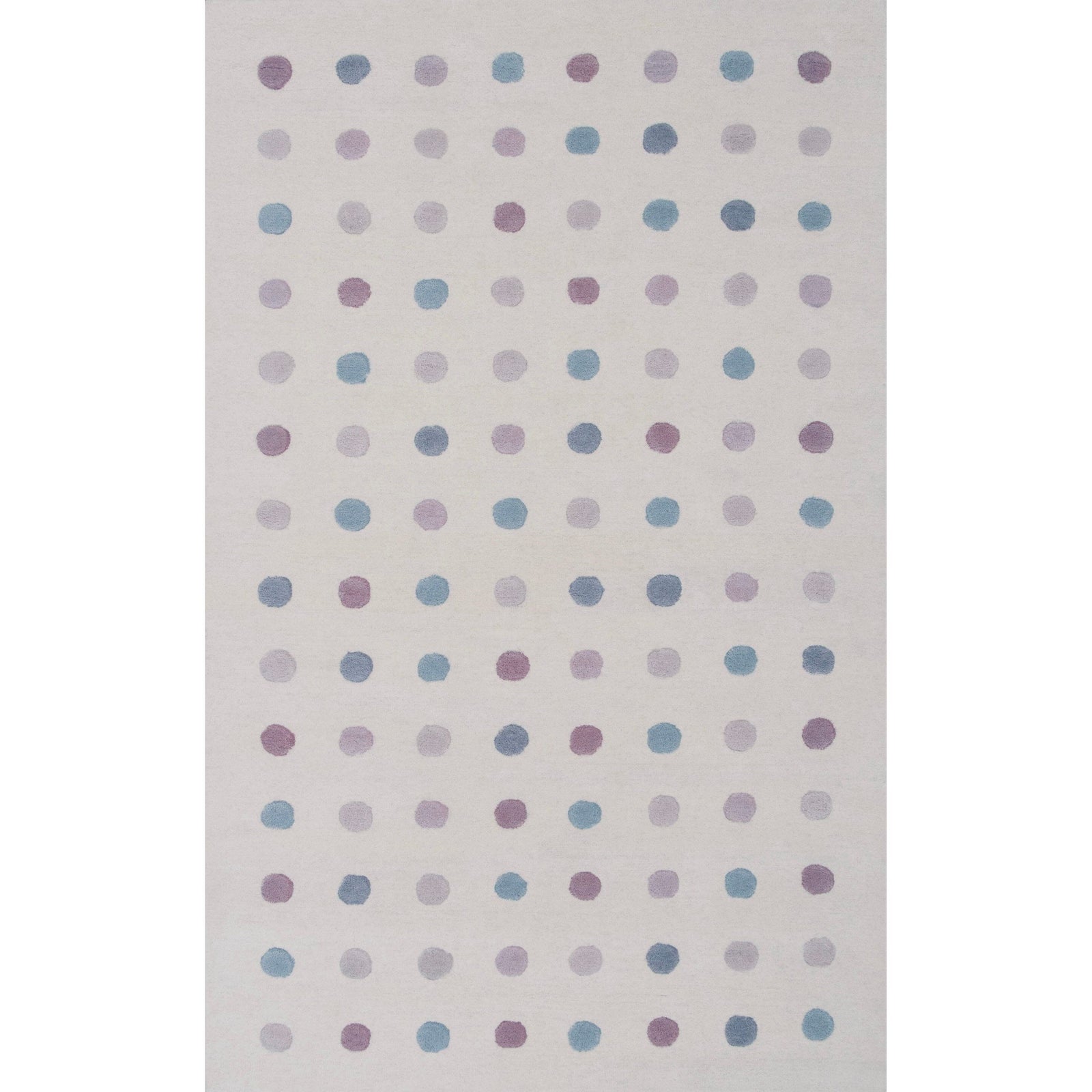 Polka Dot Pink Wool handtufted wool Organic Weave Shop 