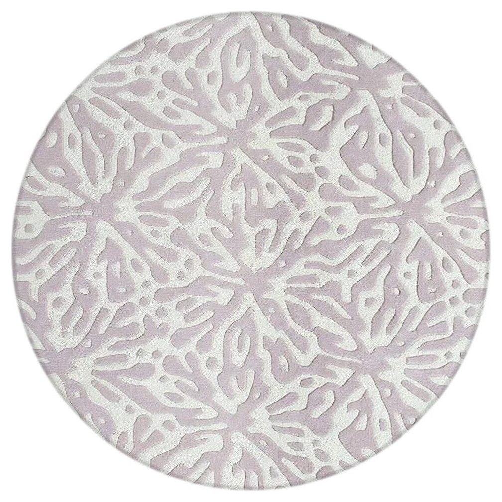 Quinn Pink Wool handtufted wool Organic Weave Shop 6&#39; Round/Circle Pink 