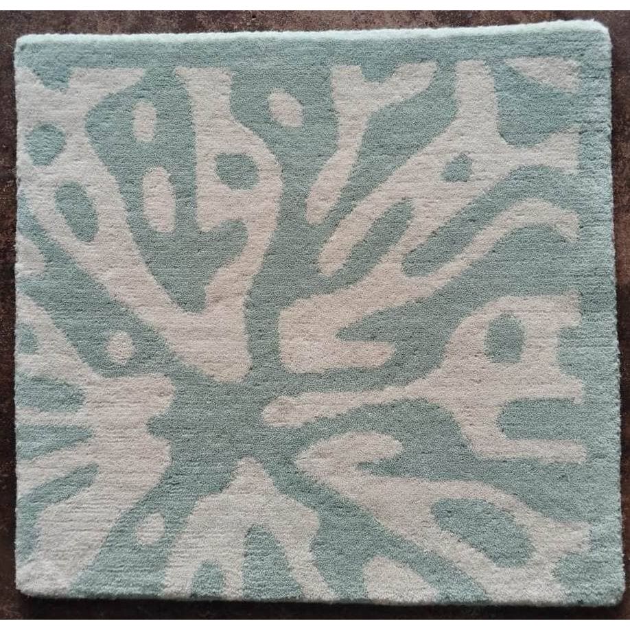Quinn Turquoise Handknotted SAMPLE samples Organic Weave Shop 