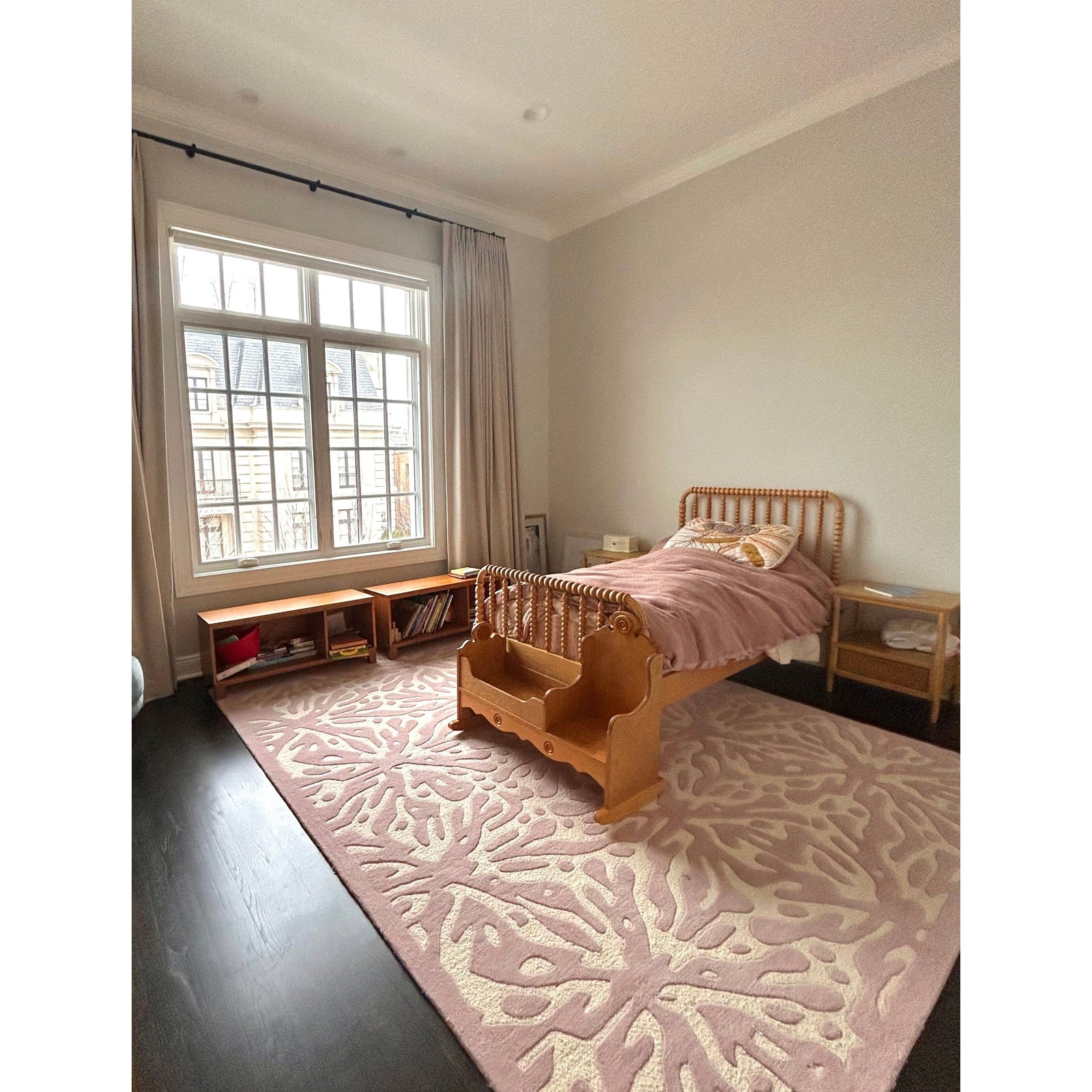 Quinn Pink Wool Rug handtufted wool Organic Weave Shop 