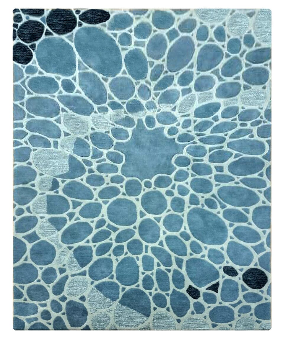 Rebel Soul Wool Blue Sample samples Organic Weave Shop 12&quot;x12&quot; 