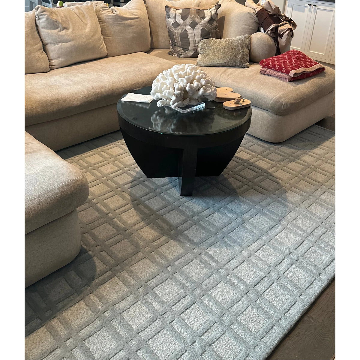 Rhodes Grey Wool handtufted wool Organic Weave Shop 