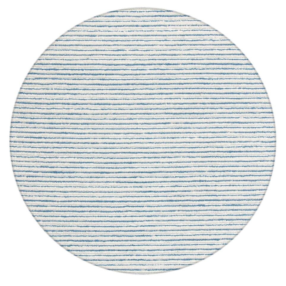 Rowan Multi Stripe Wool handtufted wool Organic Weave Shop 6' Circle 