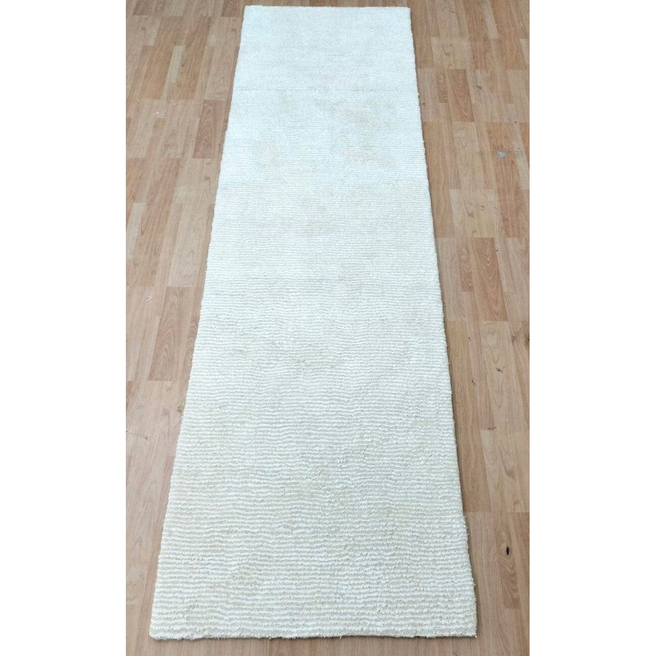 Seersucker Shag Ivory Handtufted handtufted wool Organic Weave Shop 3' x 10' RUNNER Ivory 