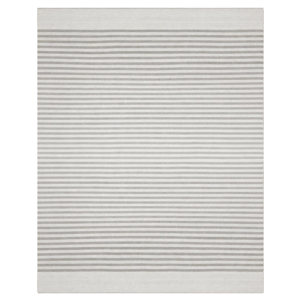 Sailor Stripe Taupe Wool Handknotted handknotted tibetan 60 knot Organic Weave Shop 