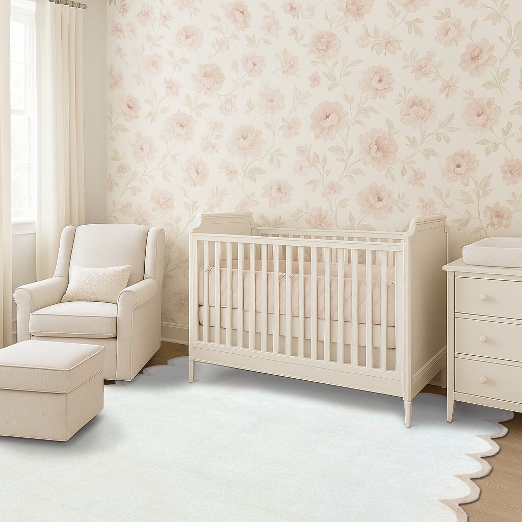 Sculpted Border Cotton Handknotted - More Colors Available handknotted tibetan 60 knot Organic Weave Shop 2'9'' x 10' Runner Ivory/Beige 