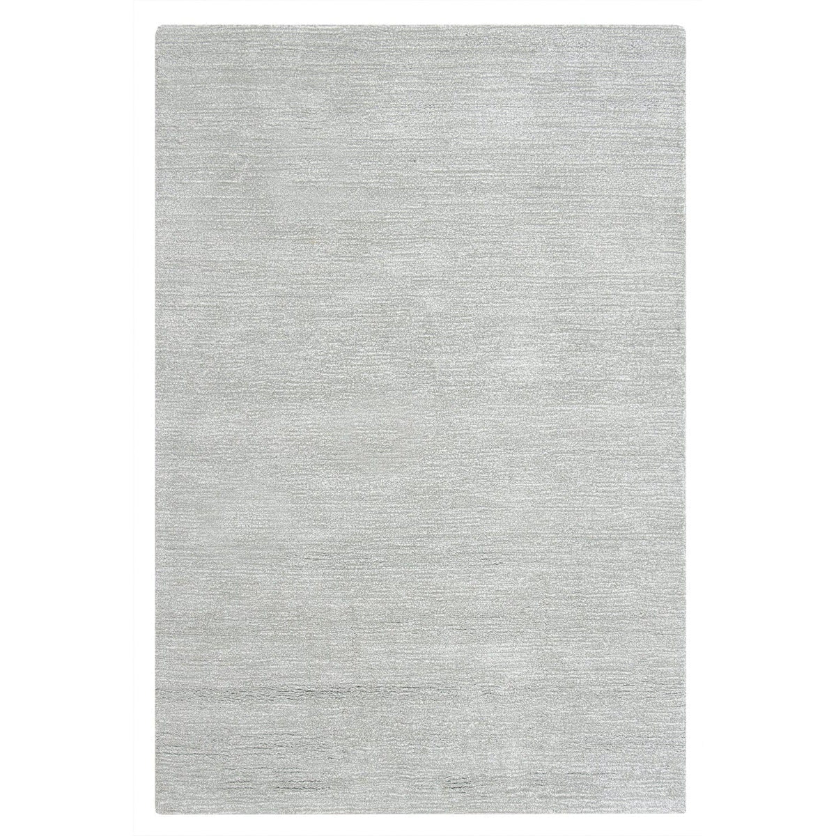 Signature Solid Strie Light Grey handtufted cotton Organic Weave Shop 