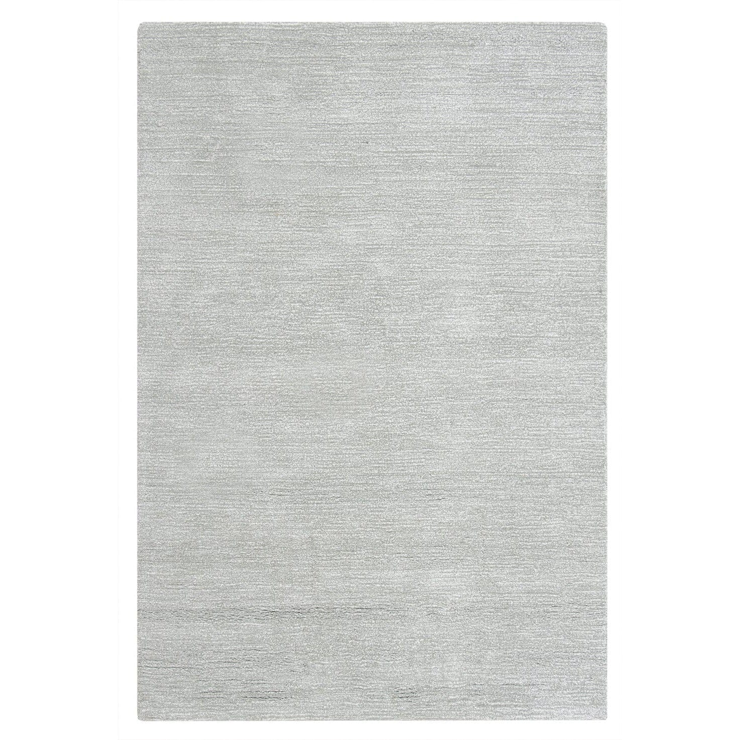 Signature Solid Strie Light Grey handtufted cotton Organic Weave Shop 