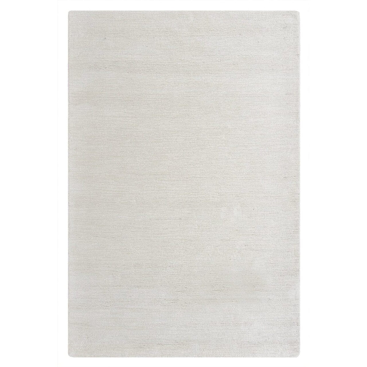 Signature Solid Strie Cotton Cream 3x5 handtufted cotton Organic Weave Shop 