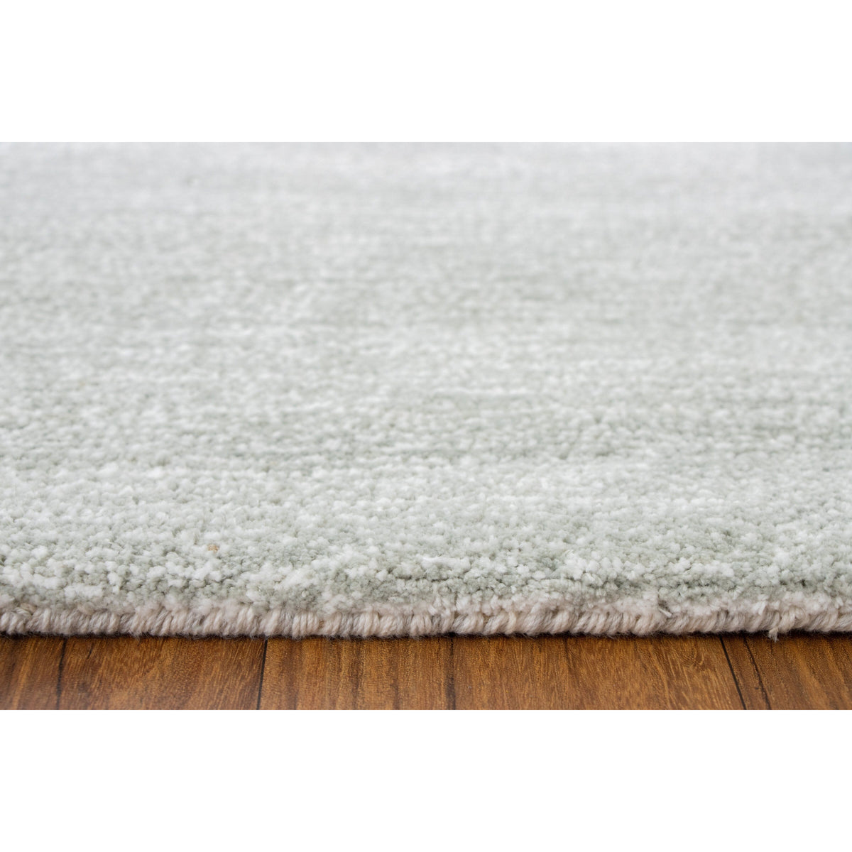 Signature Solid Strie Light Grey handtufted cotton Organic Weave Shop 