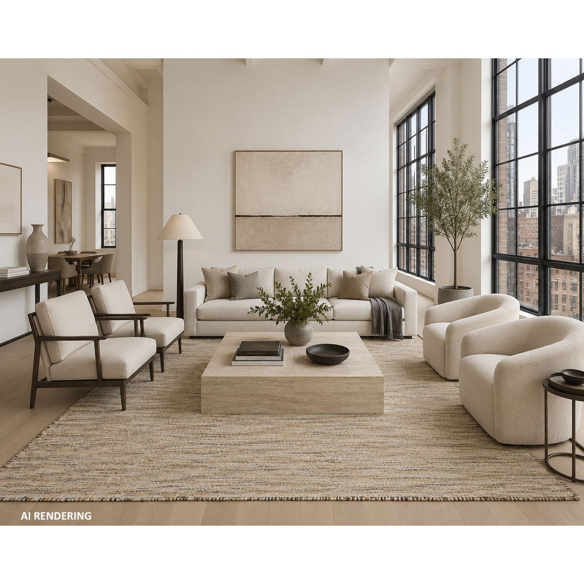 Strie Wool Flatweave Multi wool flatweave Organic Weave Shop 
