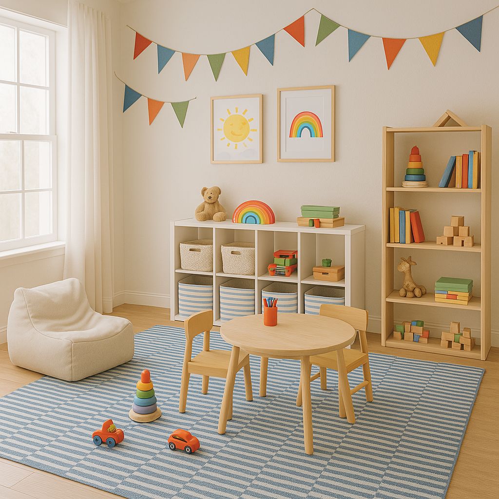 Tate Blue Wool Flatweave wool flatweave Organic Weave Shop 