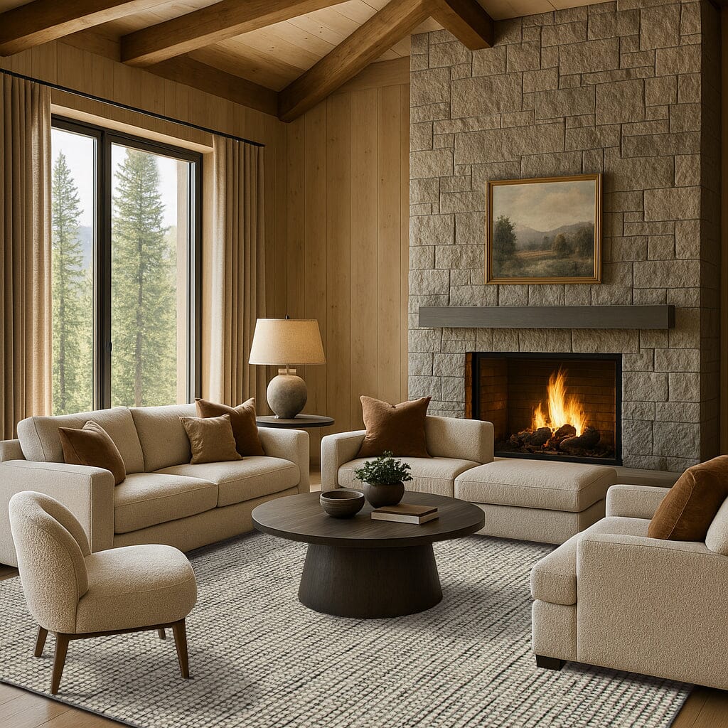 Whitney Black Wool Flatweave wool flatweave Organic Weave Shop 