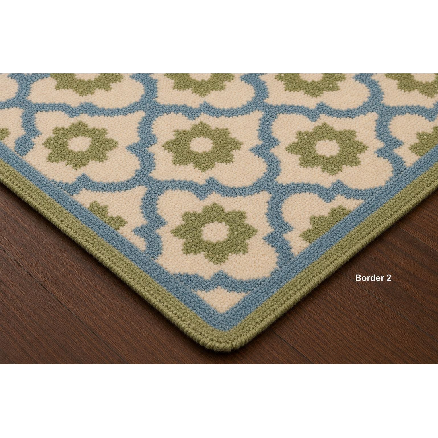 Kirsten Bedroom Handknotted in Wool handknotted tibetan 60 knot Organic Weave Shop 3x10 Runner Border 2 