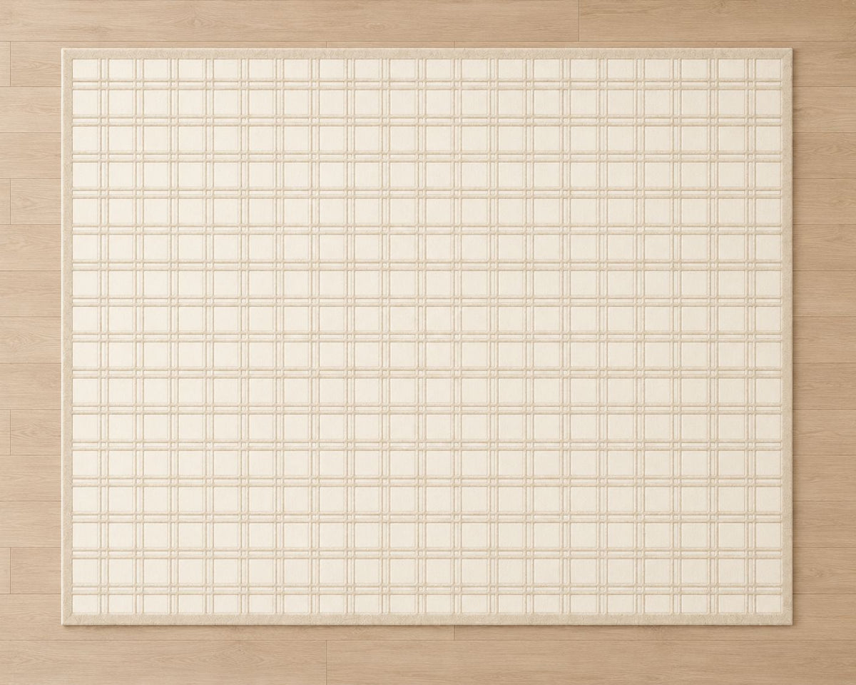 On The Grid Handknotted Wool - 2 Colors Rugs Organic Weave Shop 