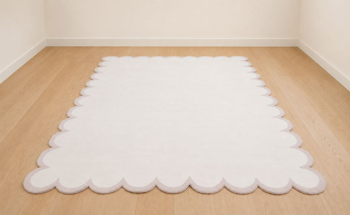 Sculpted Border Wool Handknotted - More Colors Available handknotted tibetan 60 knot Organic Weave Shop 