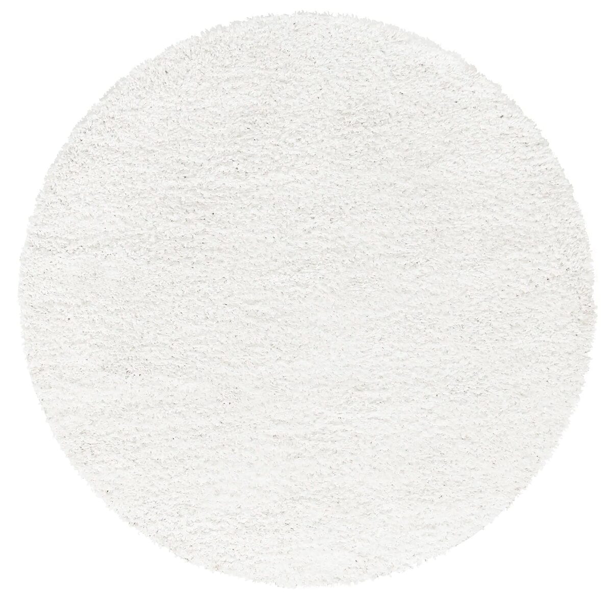 Signature Shag Ivory Cotton Shag cotton rug Organic Weave Shop 6' Round Ivory 
