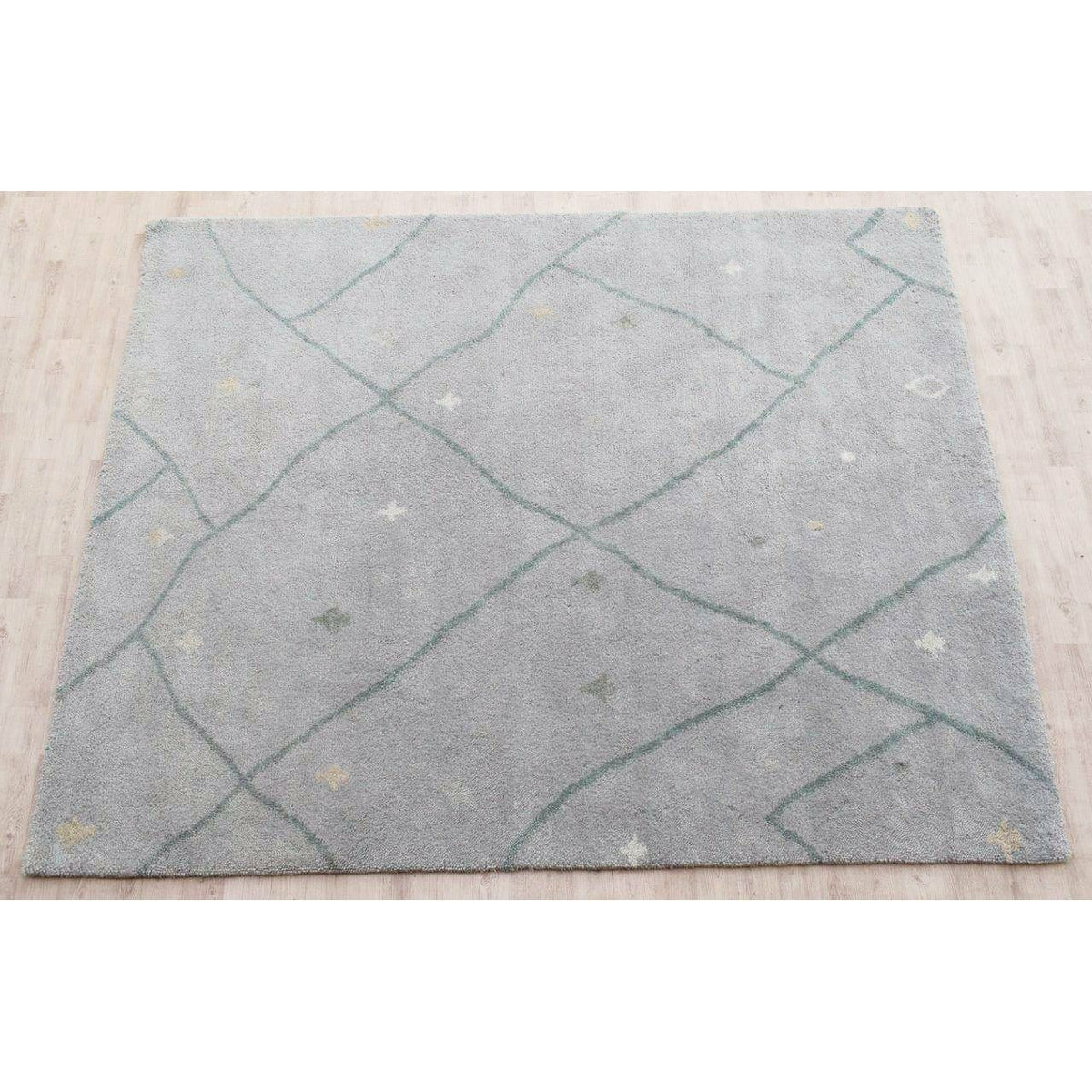 Arianna Moroccan Shag Wool Rug Mutli handknotted tibetan 60 knot Organic Weave Shop 