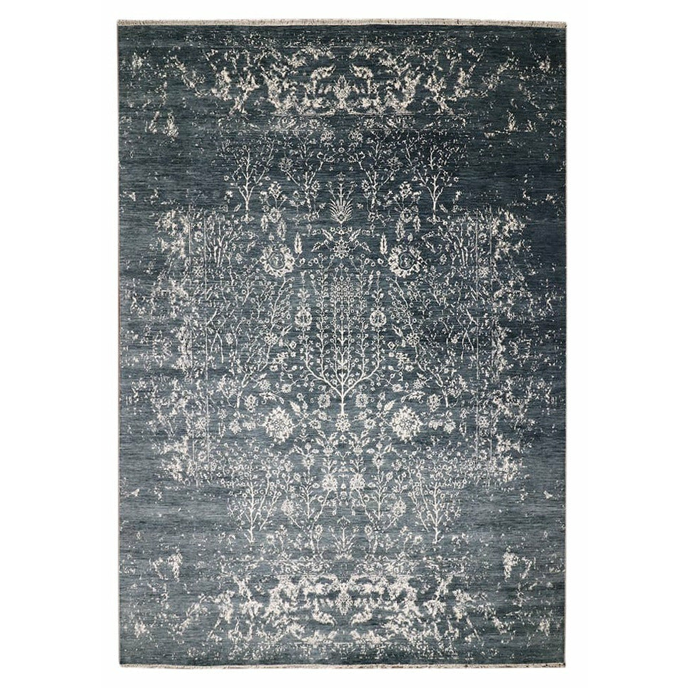 Aspen Charcoal Grey - Handknotted Persian Knot handknotted tibetan 60 knot Organic Weave Shop 6x9 