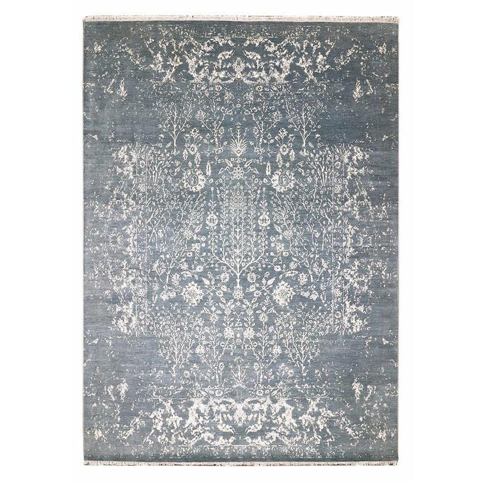 Aspen Light Grey - Handknotted Persian Knot handknotted tibetan 60 knot Organic Weave Shop 6x9 