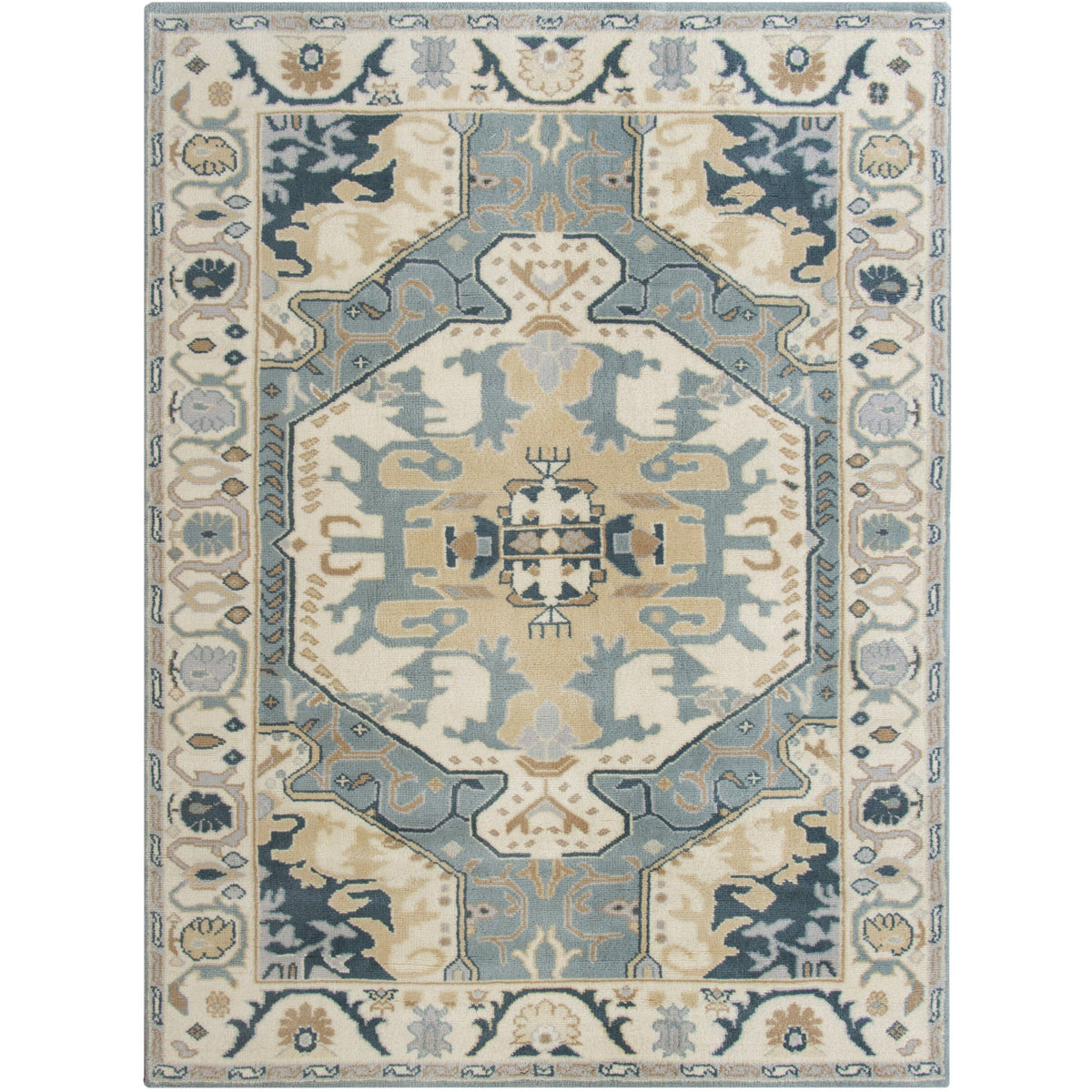 Ballard Blue Handknotted handknotted tibetan 60 knot Organic Weave Shop 