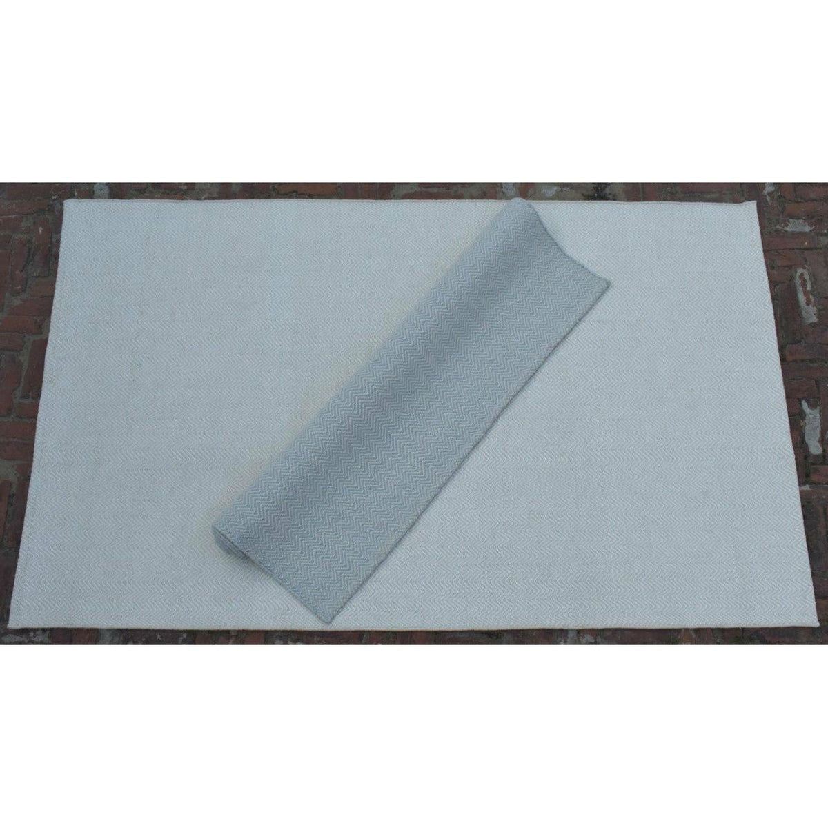 Herringbone wool flatweave Organic Weave Shop 