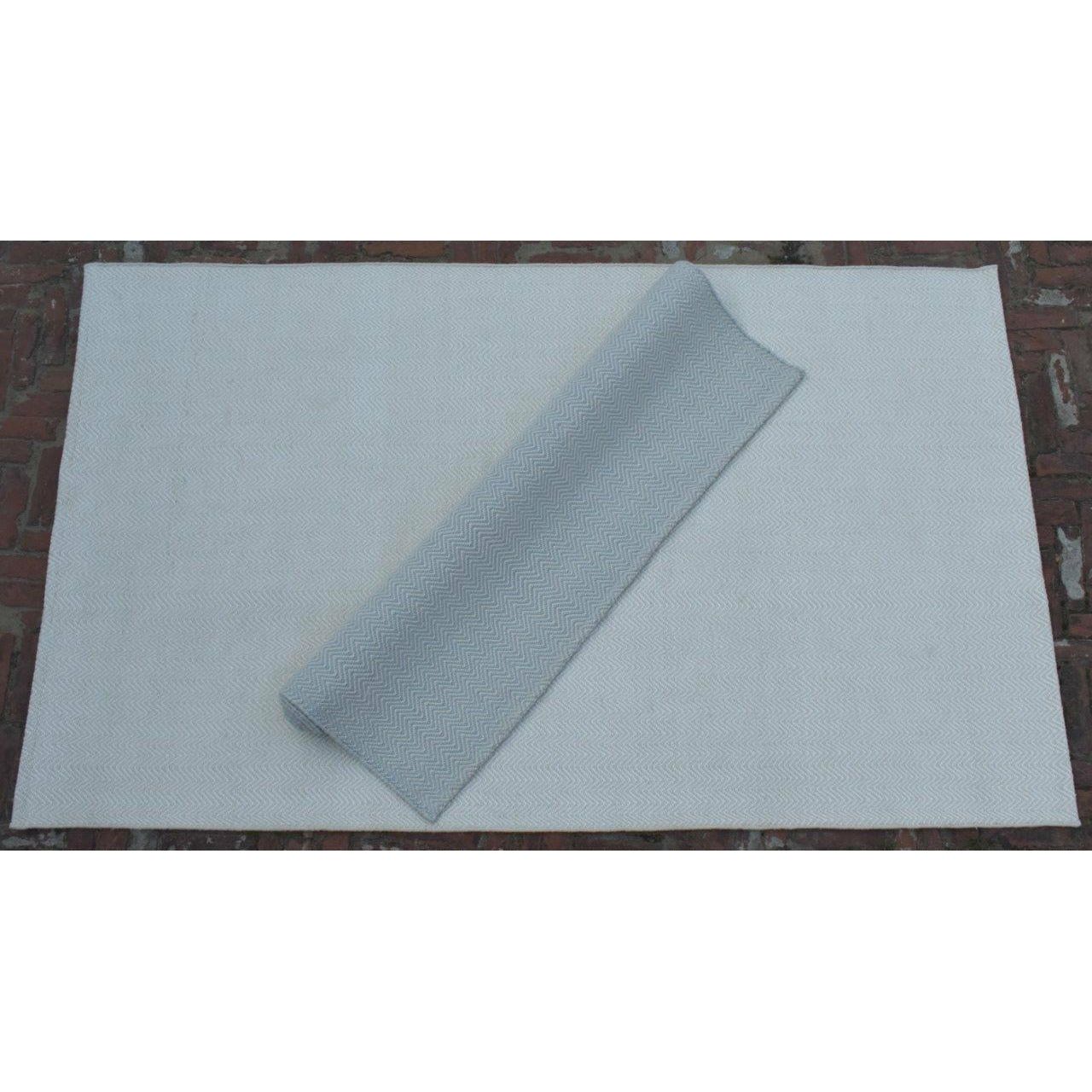 Herringbone wool flatweave Organic Weave Shop 